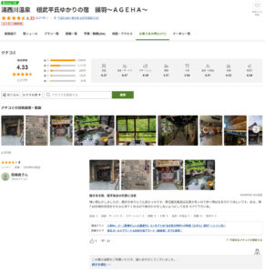 湯西川温泉 揚羽の楽天レビュー